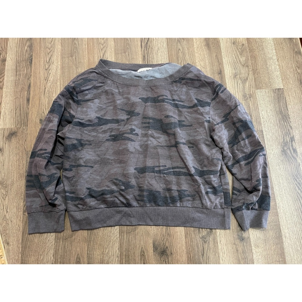 78&SUNNY Sweater, Women's Size XL, Black Brown Gray, Camouflage, Pullover